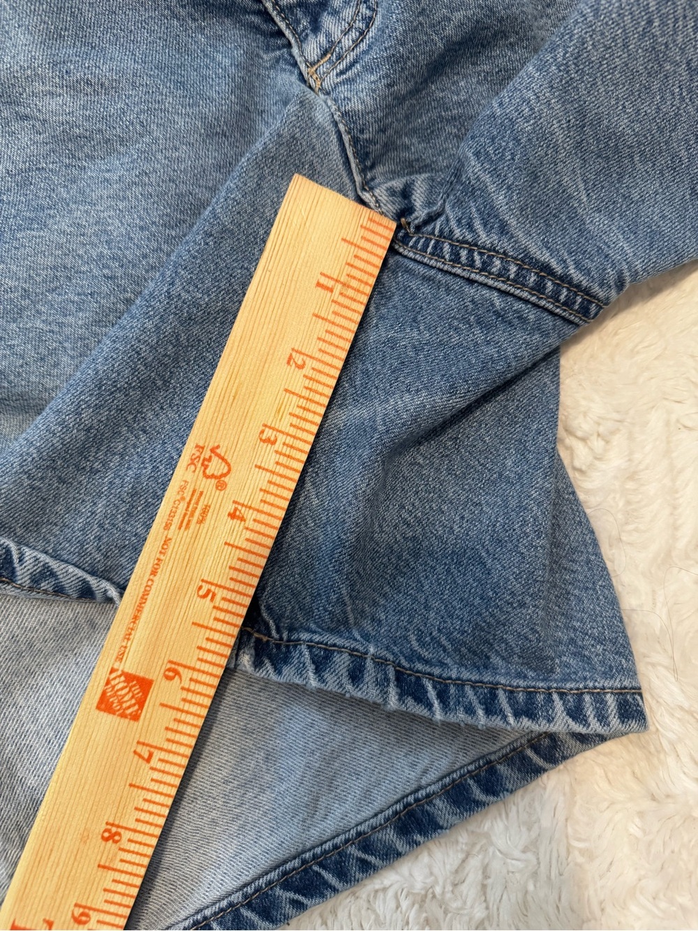 Vintage 90s Crazy Horse High Rise 100% Cotton Denim Mom Shorts - Picture 5 of 6